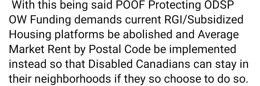 POOF - Protecting ODSP OW Funding banner