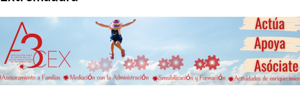 Altas Capacidades Extremadura A3CEX banner