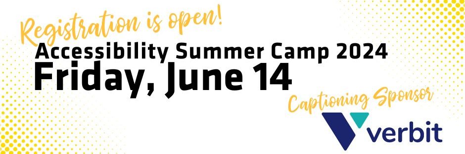 Accessibility Summer Camp banner