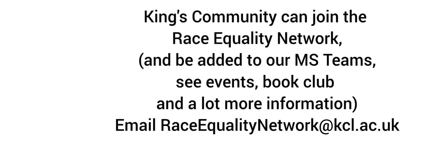 KCL Race Equality Network banner