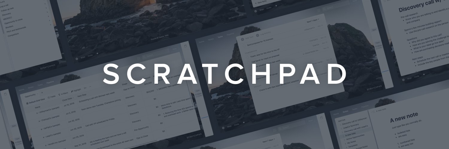 Scratchpad banner