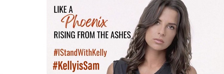 I STAND WITH KELLY banner