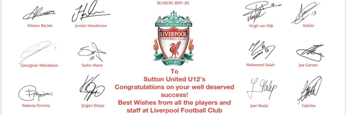 Sutton United u16 colts banner
