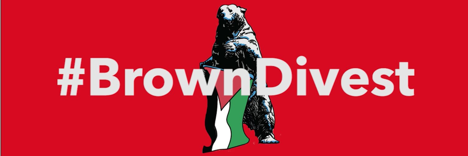 Brown University SJP banner