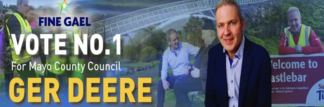 Ger Deere - Local Election Candidate - Fine Gael banner