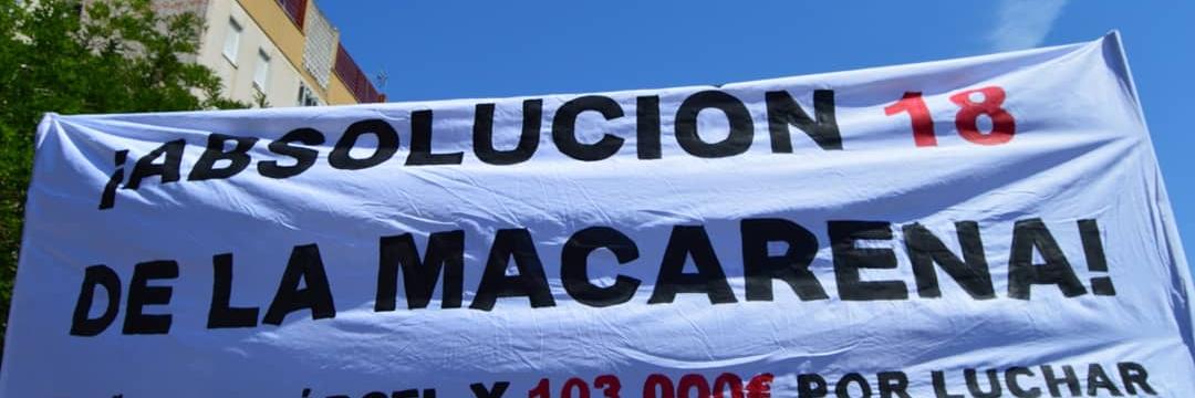Absolución 18 de la Macarena banner
