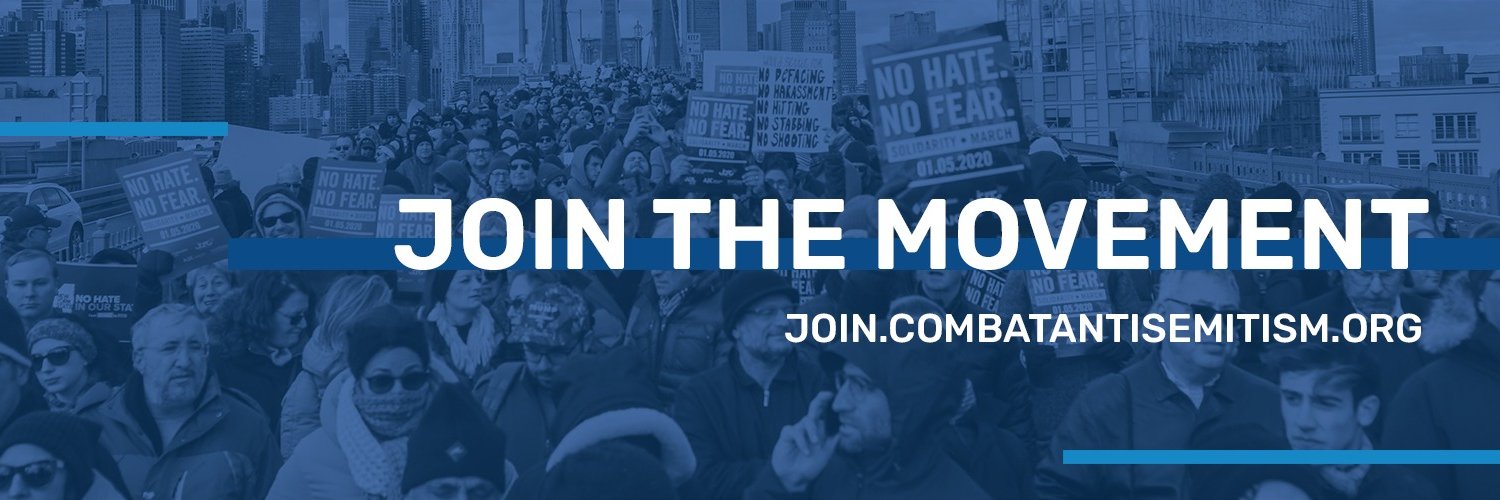 Combat Antisemitism Movement's banner