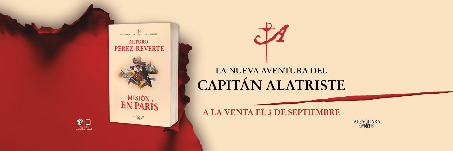 Arturo Pérez-Reverte's banner