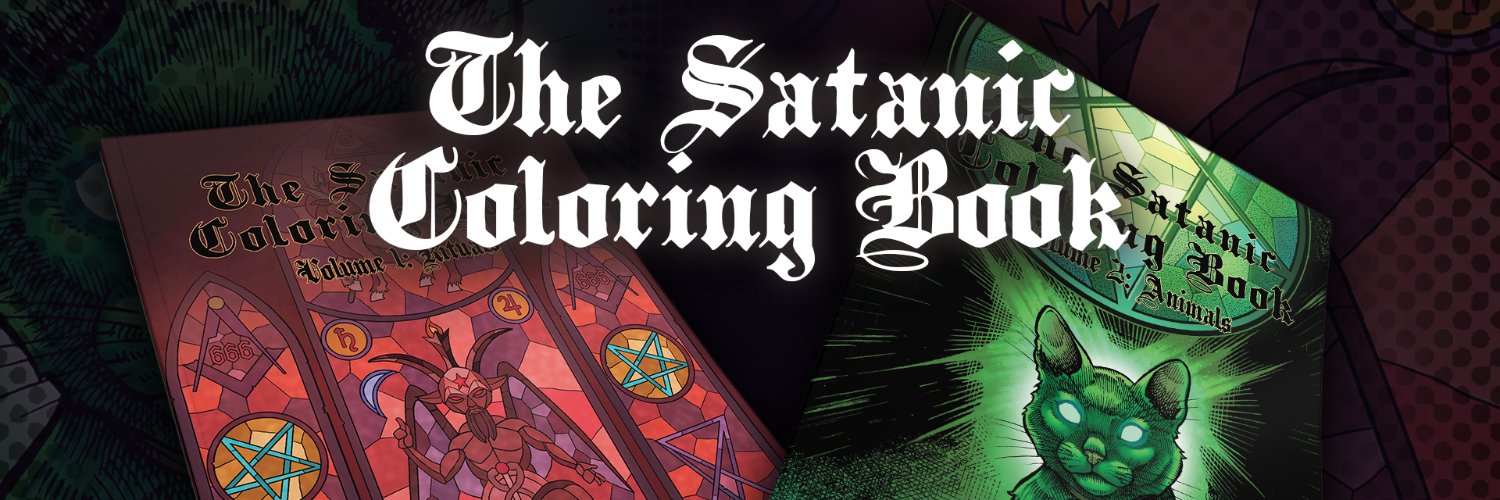 The Satanic Coloring Book banner