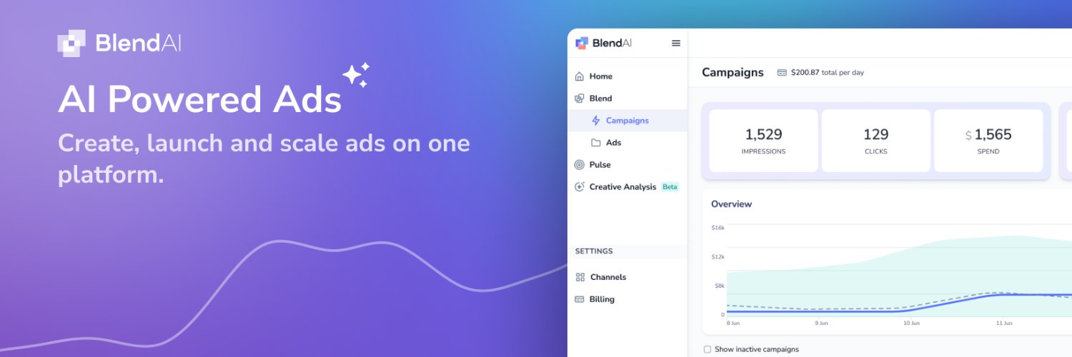 Blend AI - AI Ecommerce Ad Manager banner