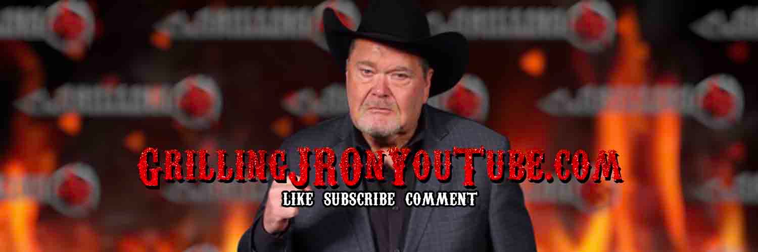 Grilling JR w/Jim Ross's banner