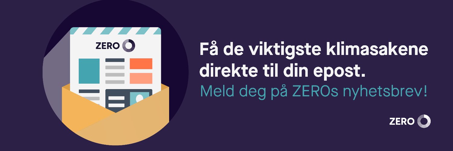 Miljøstiftelsen ZERO banner