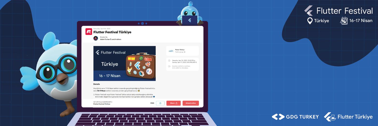 Flutter Türkiye 💙 banner