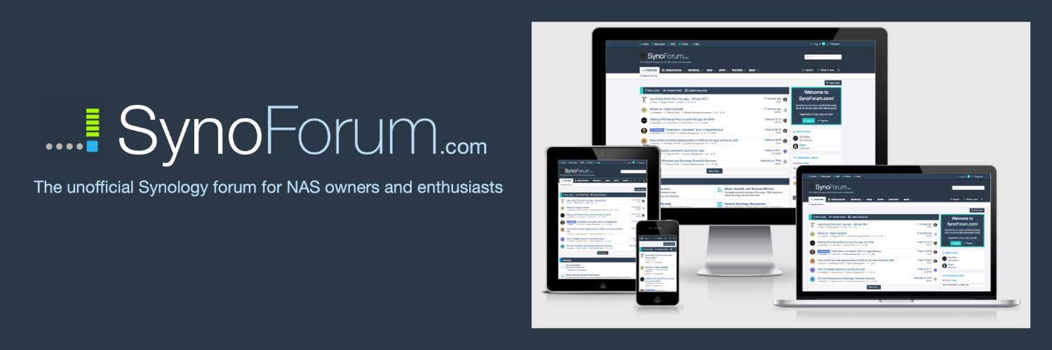 SynoForum.com - The Unofficial Synology Forum banner