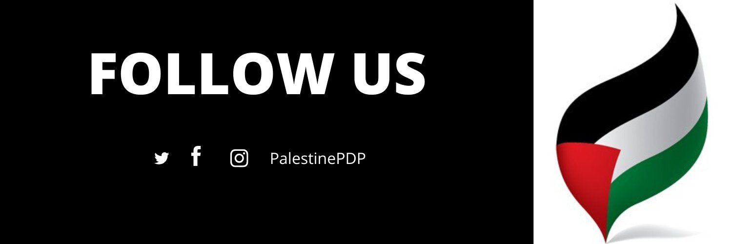 PLO Department of International Relations's banner