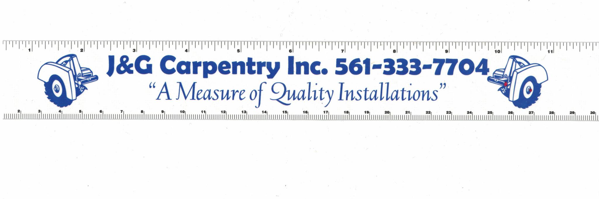 J&G Carpentry, Inc. banner