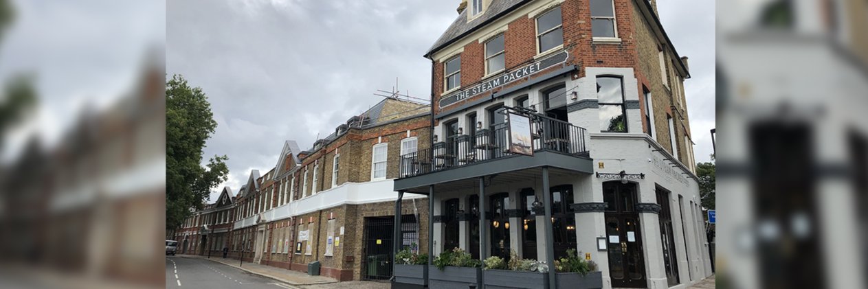 The Steam Packet, Chiswick banner