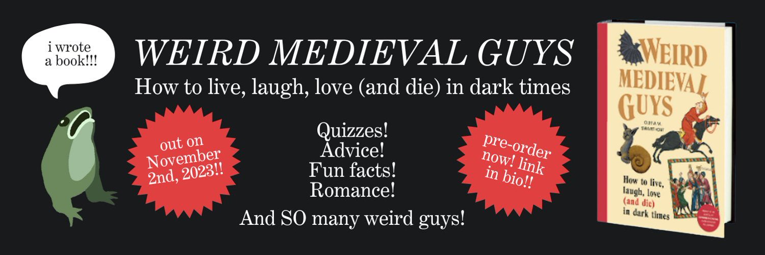 weird medieval guys BOOK OUT NOW !! Profile Banner