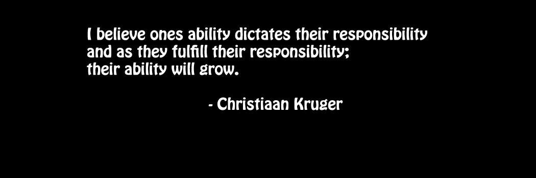 Christiaan Kruger banner