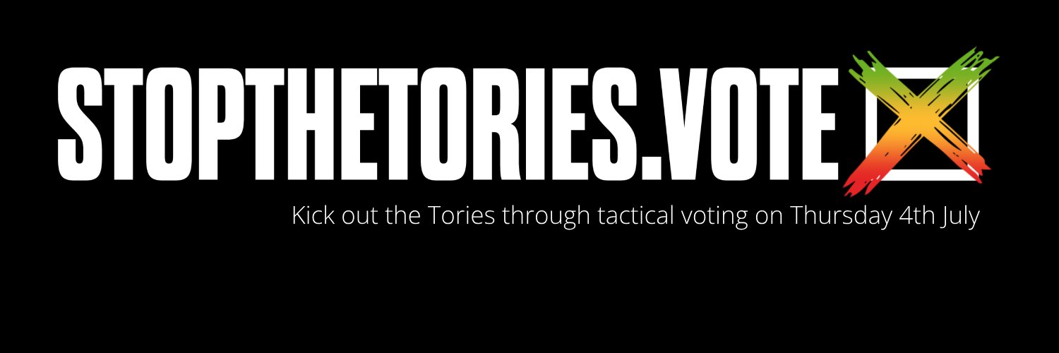 STOPTHETORIES.VOTE 🟥🟧🟩 banner