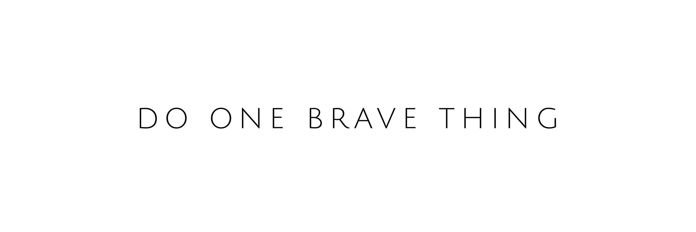 DoOneBraveThing banner