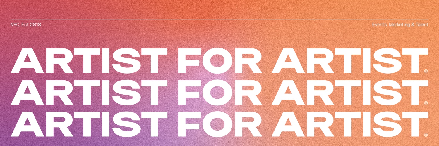 Artist For Artist banner