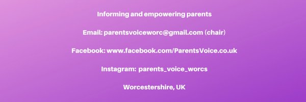 ParentsVoiceWor Profile Banner