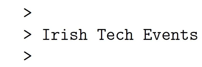 Irish Tech Events banner