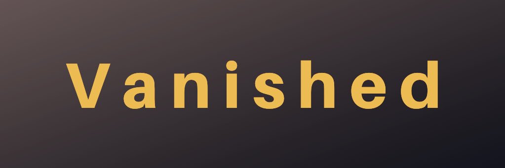 Vanished banner