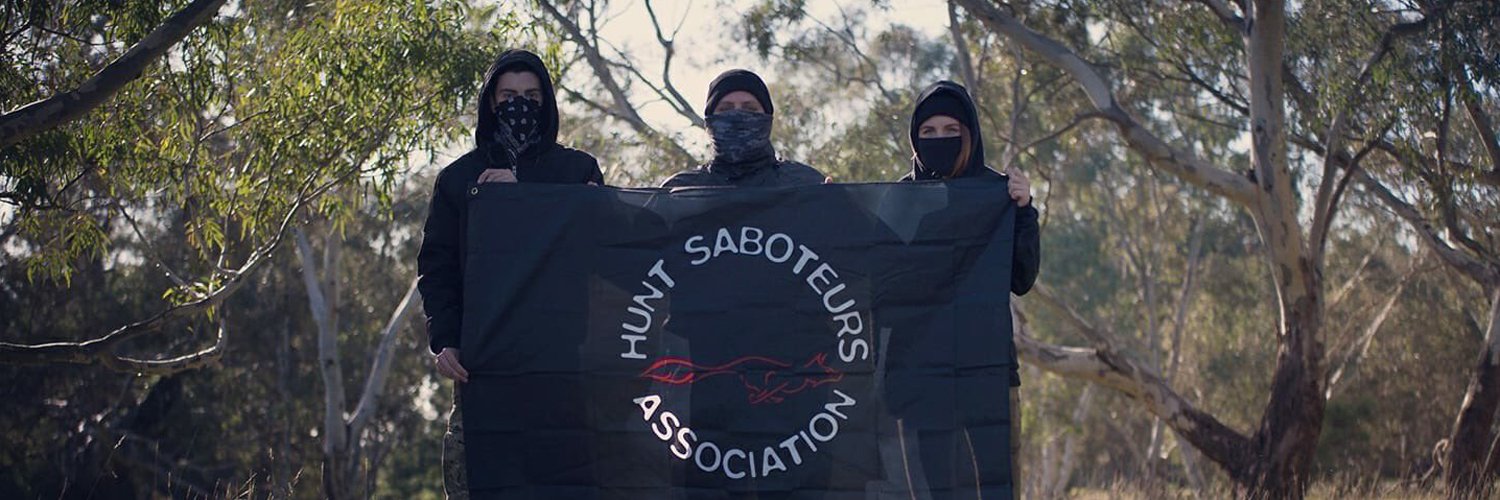 Hunt Saboteurs Association's banner