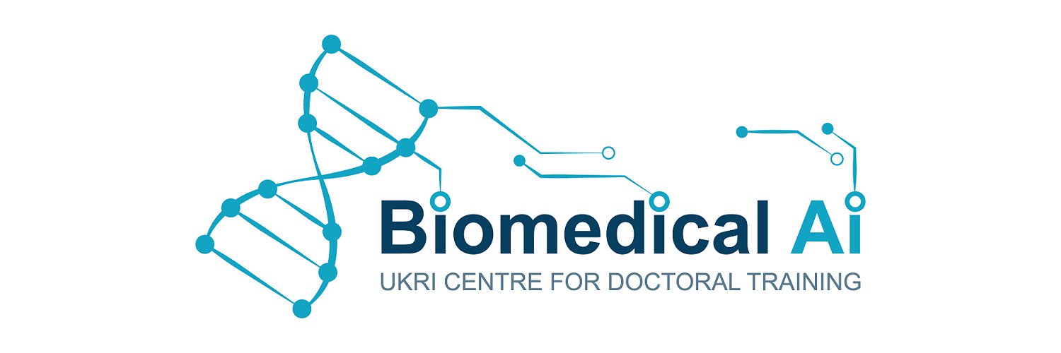 UKRI Centre for Doctoral Training in Biomedical AI banner