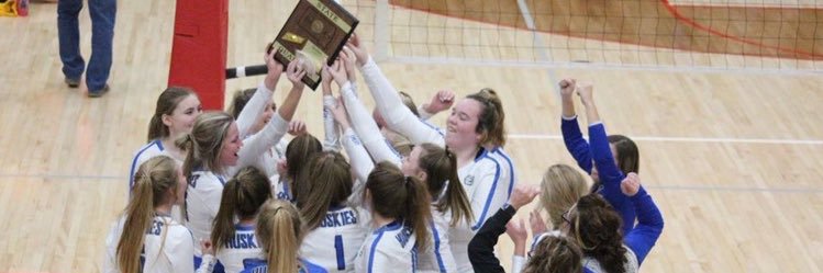B-E Huskies Volleyball banner