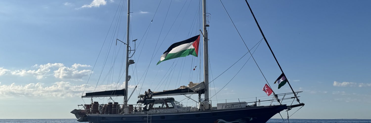 Rima Hassan's banner