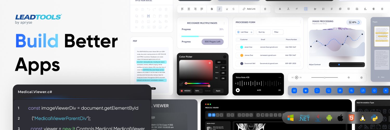 LEADTOOLS by Apryse banner