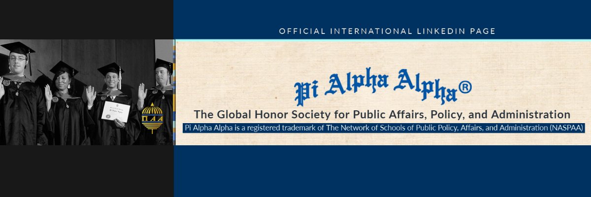 Pi Alpha Alpha Global Honor Society banner