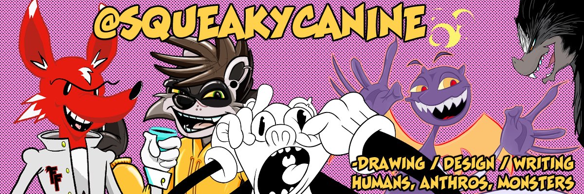 CRAYOLA PUP @squeakycanine.bsky.social -Comms OPEN banner