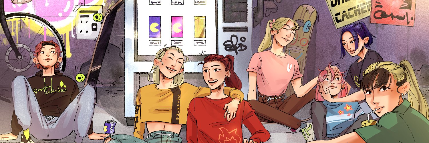 sofa 🧉 COMMS OPEN stuff on RED BUBBLE banner