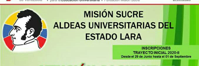 Misión Sucre Estado Lara banner