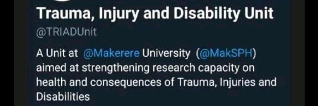Trauma, Injury and Disability Unit's banner