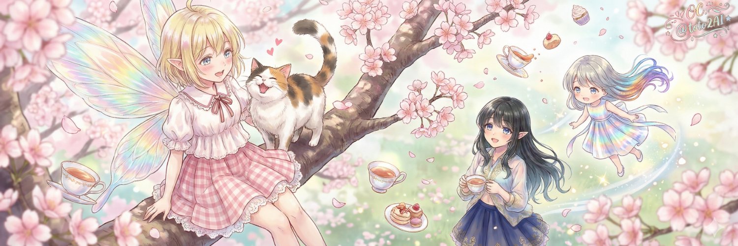 もみじ🍁妖精と三毛猫🎨 banner