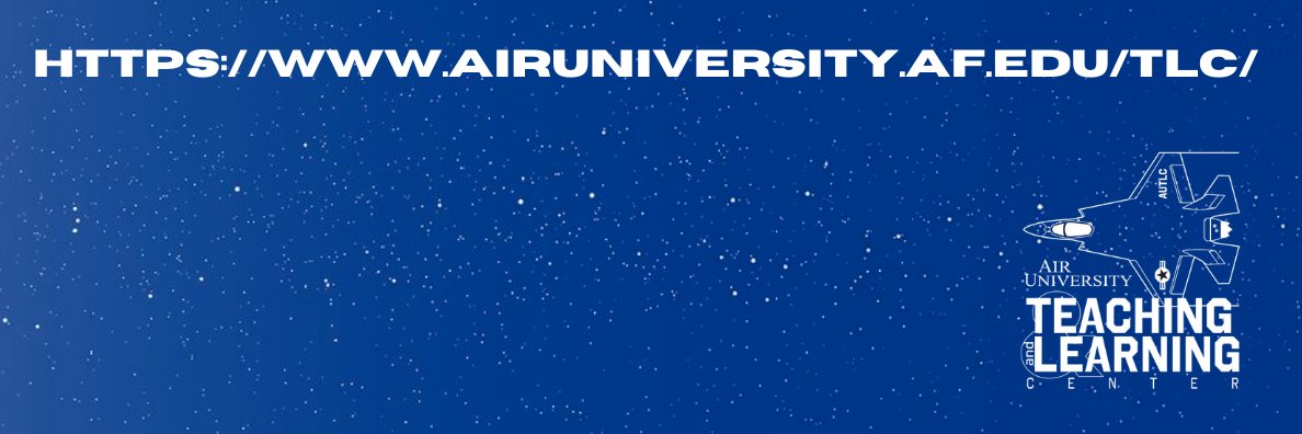 Air University Teaching & Learning Center banner