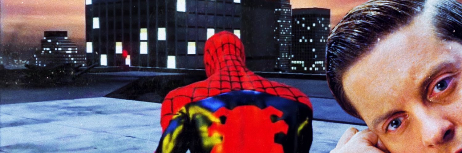 Tobey in his feelings banner