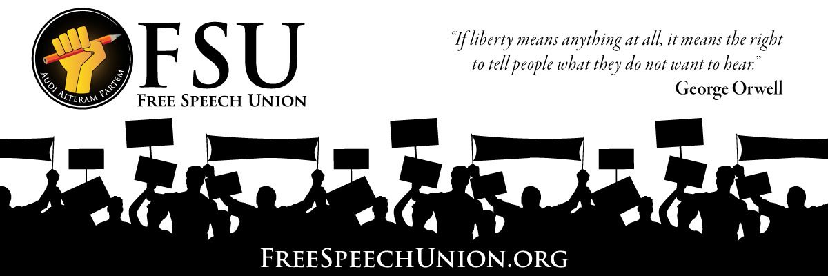 The Free Speech Union's banner