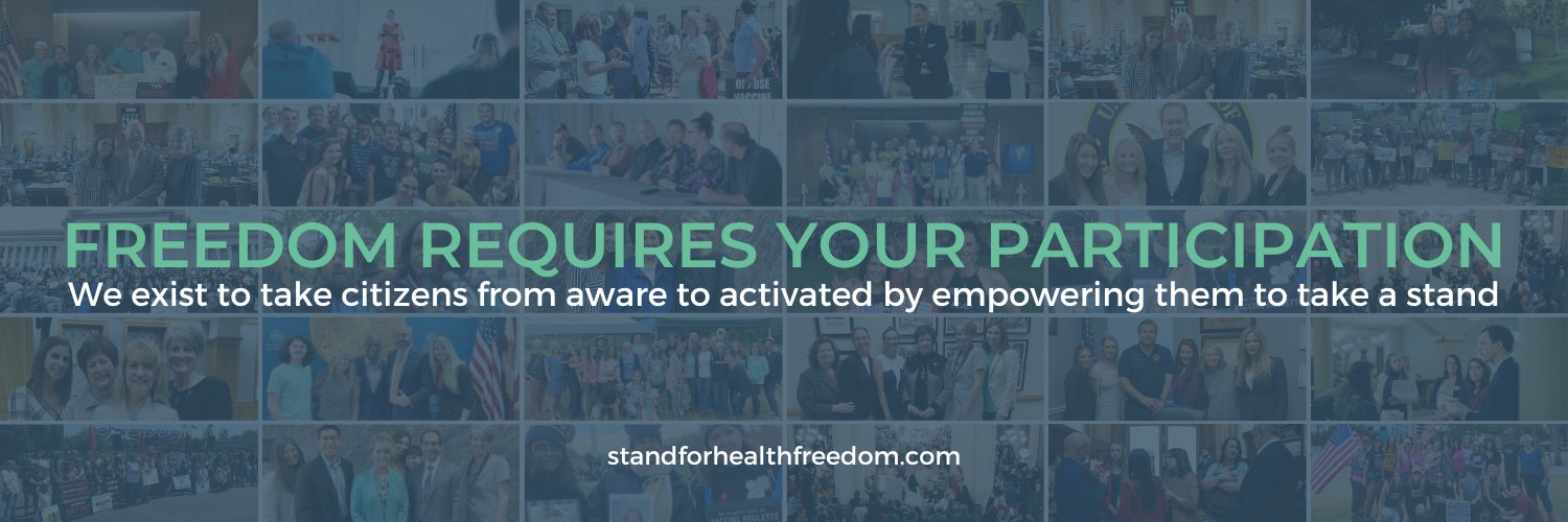 Stand for Health Freedom's banner