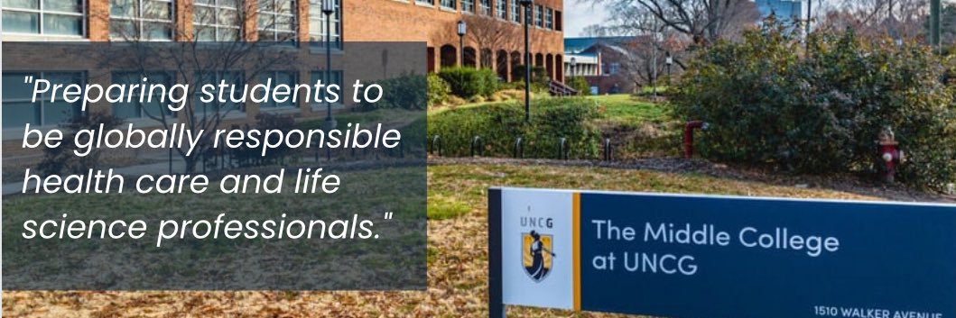 The Middle College at UNCG banner