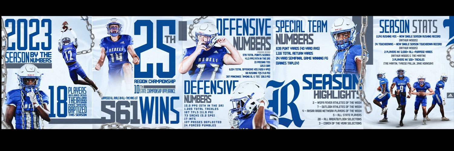 Reeltown Rebels Football's banner