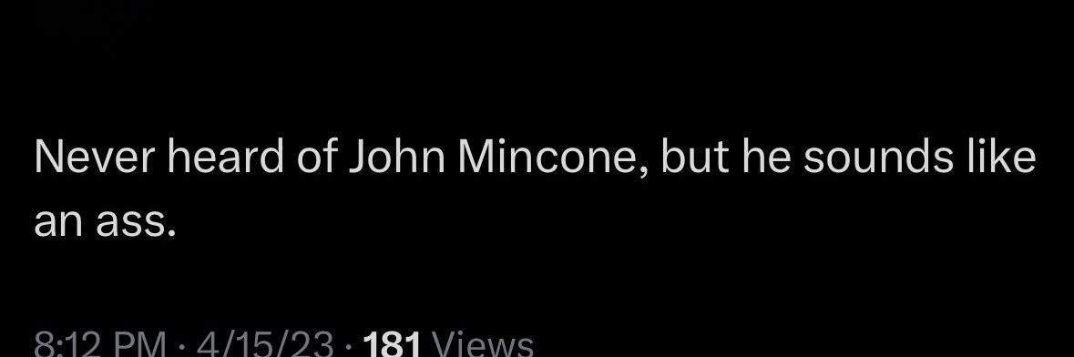 John Mincone's banner