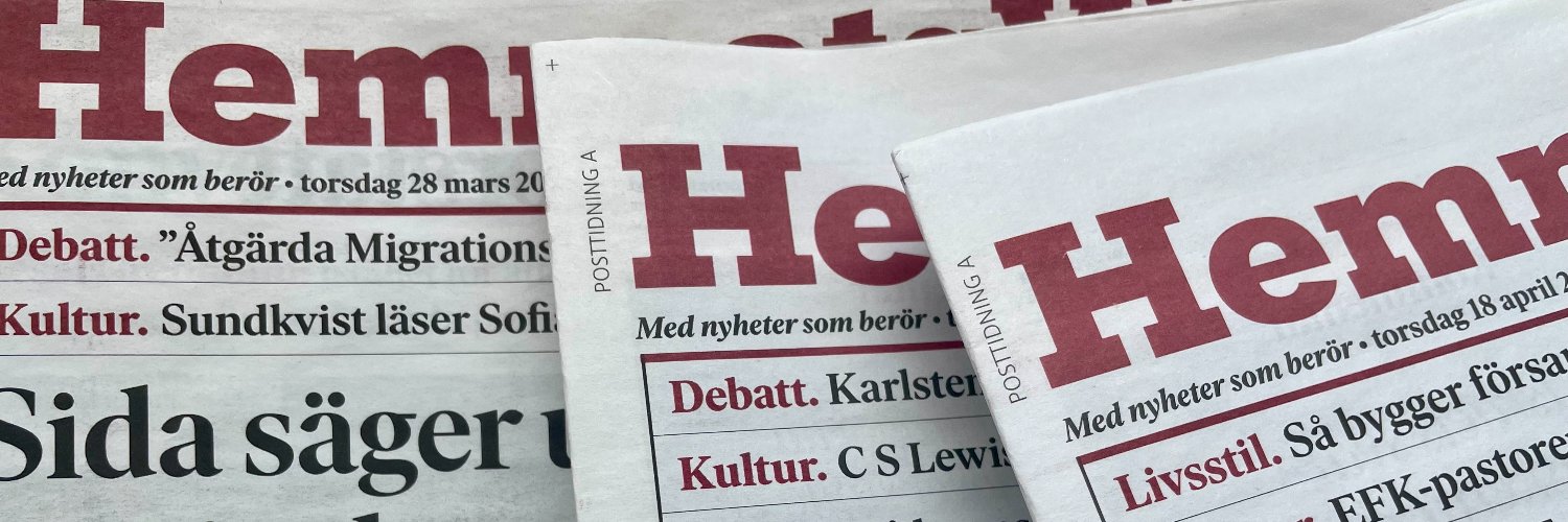 Tidningen Hemmets Vän banner
