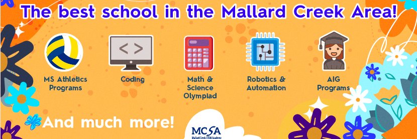 Mallard Creek STEM Academy banner