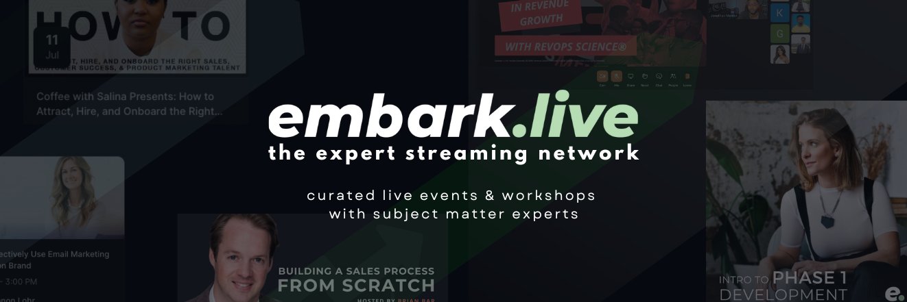 Embark.live banner